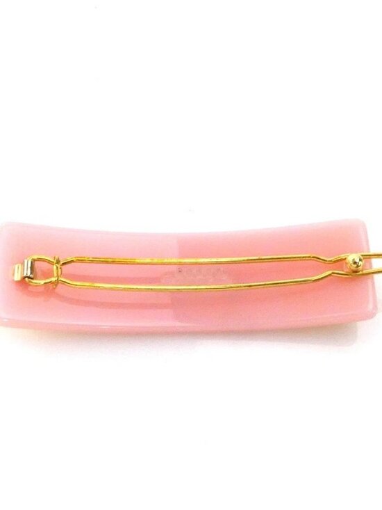Auth FENDI Barrette Hair Clip Hair Pin Pink/Yellow Acrylic/Goldtone main image 9